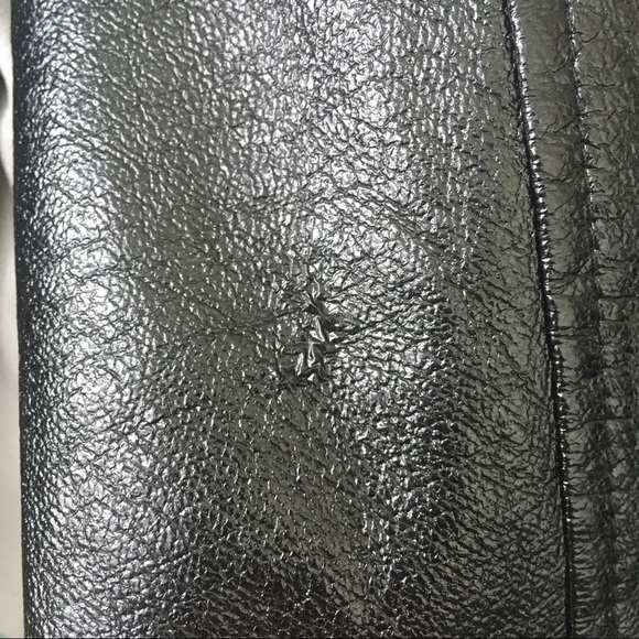 BLANK NYC Shiny Faux Patent Leather Moto Jacket - Picture 11 of 11